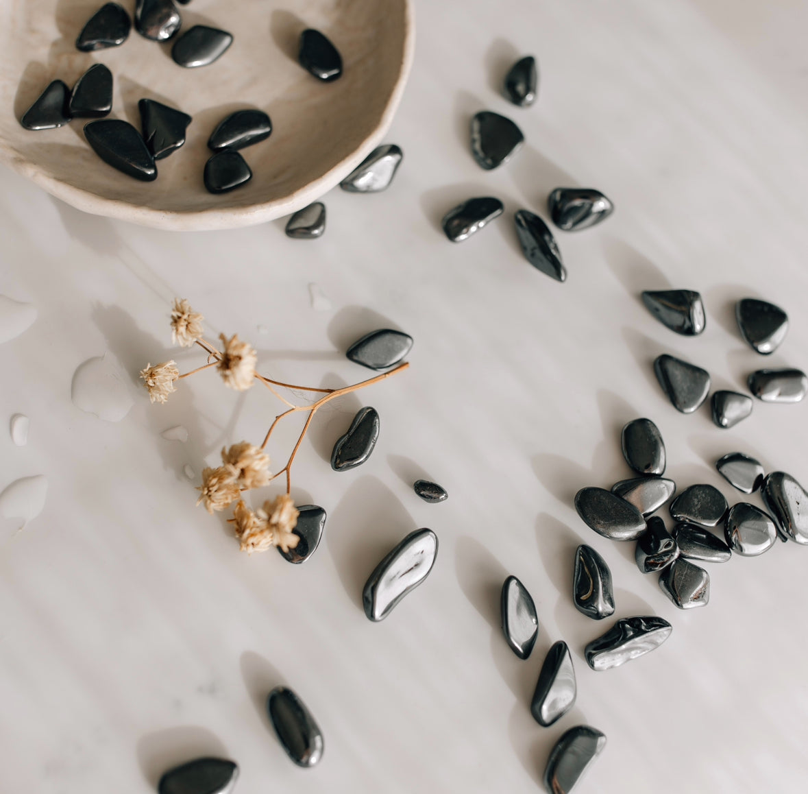 Trommelsteine zum Entladen | Hämatit